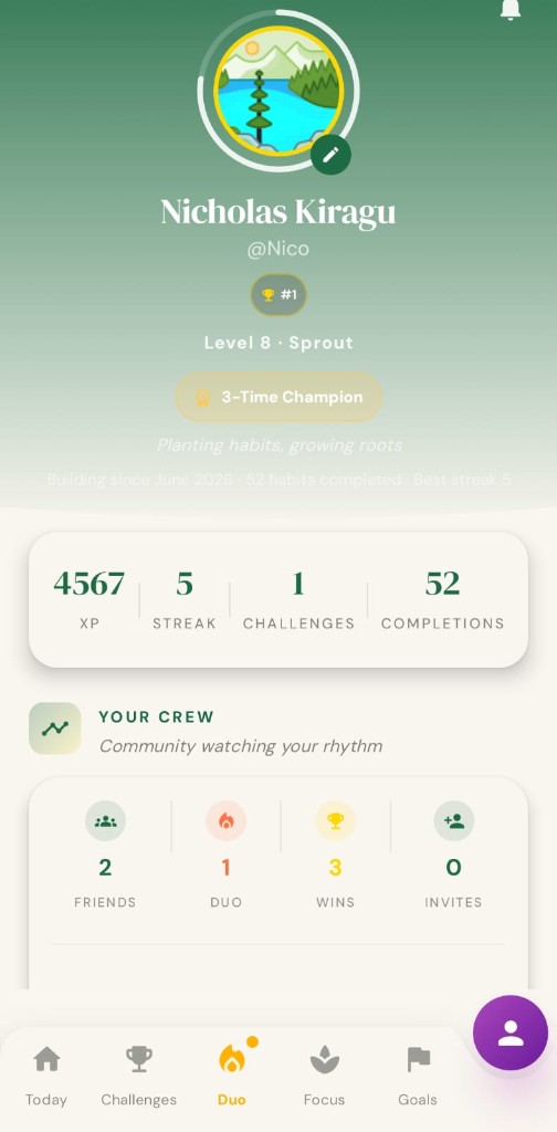 Verdly habit tracking Android app — Saint Nico Labs Kenya